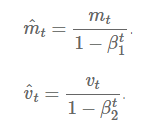 Adam first and second moment illustration